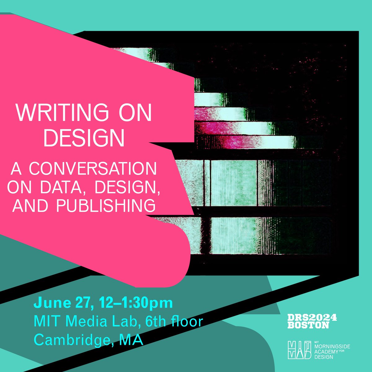 MIT Morningside Academy for Design (@mitdesignacad) on Twitter photo RSVP for a conversation with Profs. Catherine D'Ignazio (<a href="/kanarinka/">Catherine D'Ignazio @kanarinka.bsky.social</a>) and Dietmar Offenhuber (<a href="/dietoff/">dietmar offenhuber</a>), moderated by Gita Manaktala (<a href="/sylviamath/">Gita Manaktala</a>) on the subject of writing about design as part of <a href="/DRS2024/">DRS2024 Boston</a>.
June 27, 2024 12 - 1:30pm
MIT Media Lab 6th Floor
buff.ly/45d6dyM RSVP for a conversation with Profs. Catherine D'Ignazio (<a href="/kanarinka/">Catherine D'Ignazio @kanarinka.bsky.social</a>) and Dietmar Offenhuber (<a href="/dietoff/">dietmar offenhuber</a>), moderated by Gita Manaktala (<a href="/sylviamath/">Gita Manaktala</a>) on the subject of writing about design as part of <a href="/DRS2024/">DRS2024 Boston</a>.
June 27, 2024 12 - 1:30pm
MIT Media Lab 6th Floor
buff.ly/45d6dyM