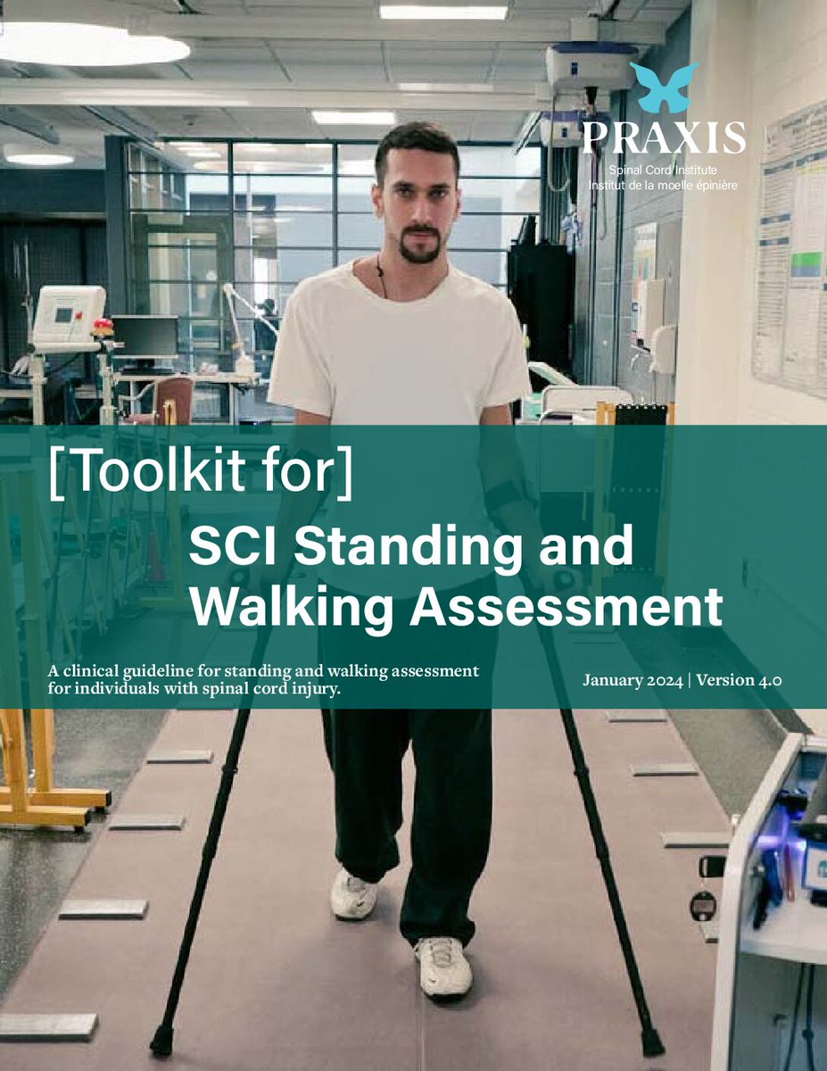 Updated! The Standing and Walking Assessment Toolkit (SWAT) for people with SCI - all the resources you need to assess standing and walking after SCI and document progress over time. 😊 #SCI #Walking
Supported by <a href="/praxis_sci/">Praxis Spinal Cord Institute</a> Click for free download: 
lnkd.in/gu5652Wk