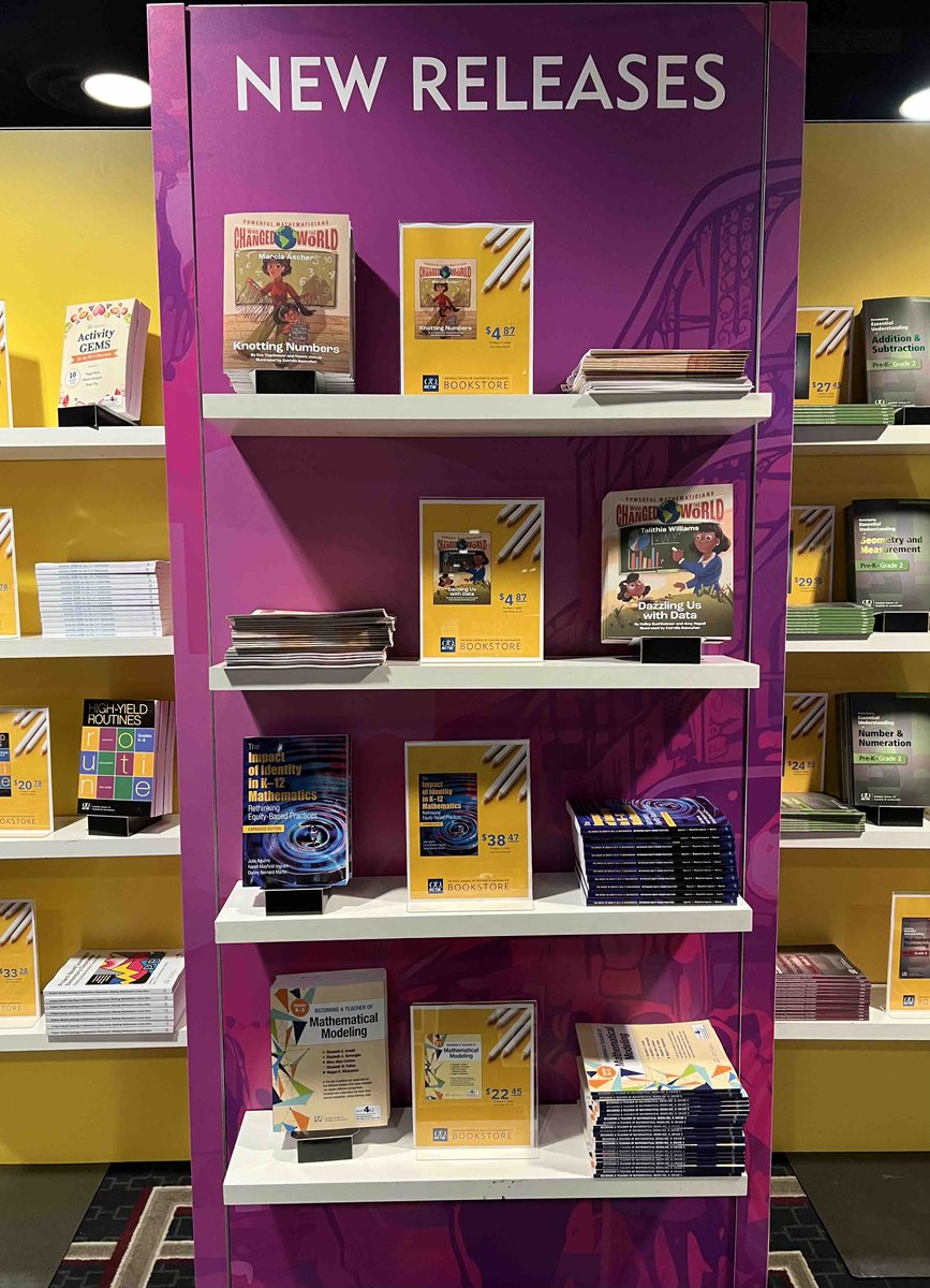 NCTM's tweet image. Check out the NCTM New Releases in the bookstore! #LitMath2024 attendees save up to 30% off the list price! 🤩🙌