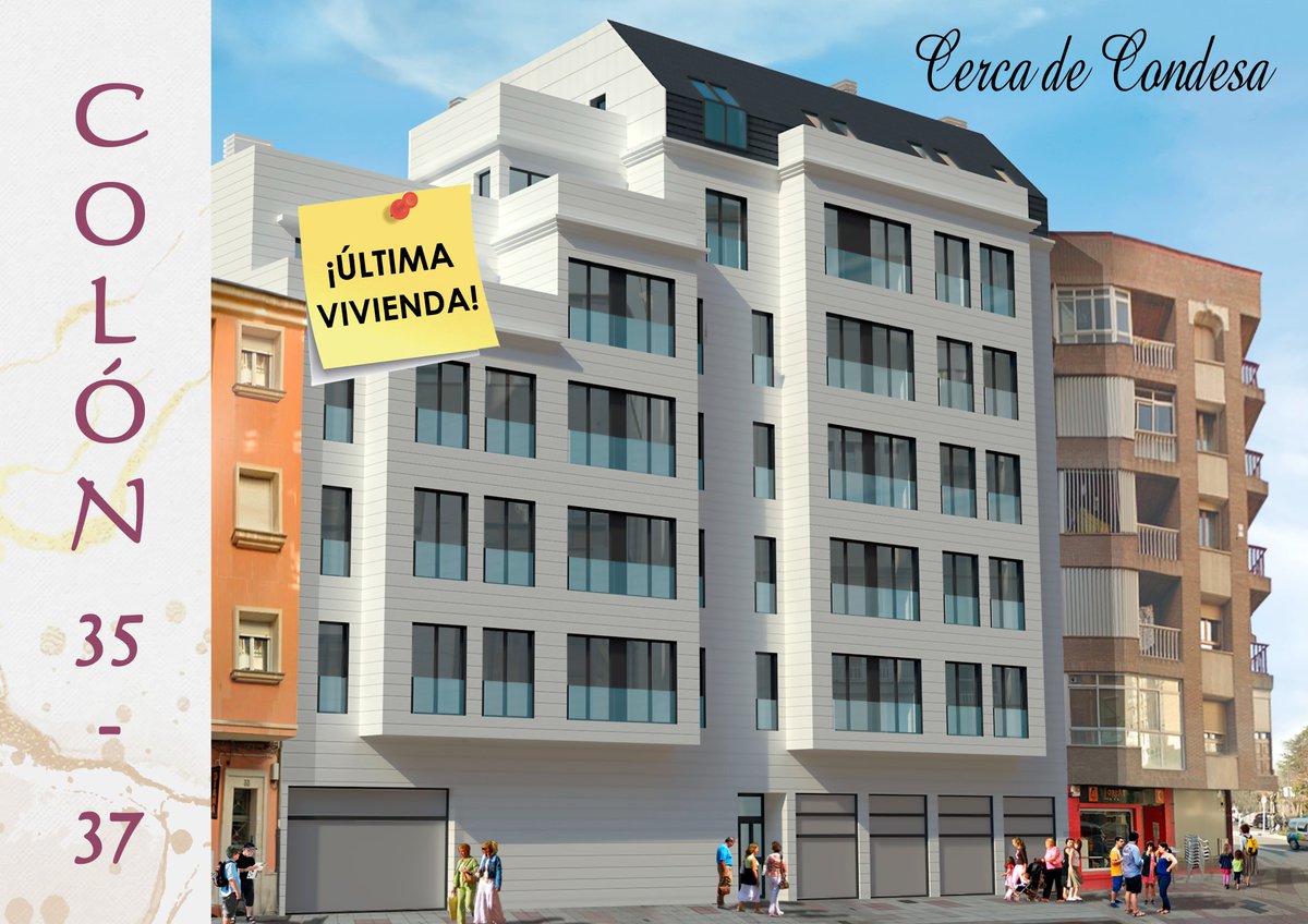 ¡Última vivienda en el Edificio Colón! 
Piso de 90 m² con 3 habitaciones, 2 baños y patio de 49 m².
Con garaje, trastero, aerotermia, alta calidad y máxima eficiencia energética.
Infórmate en nuestras oficinas o en nuestra página web: inmobiliariar3.com/ref-18612
#In