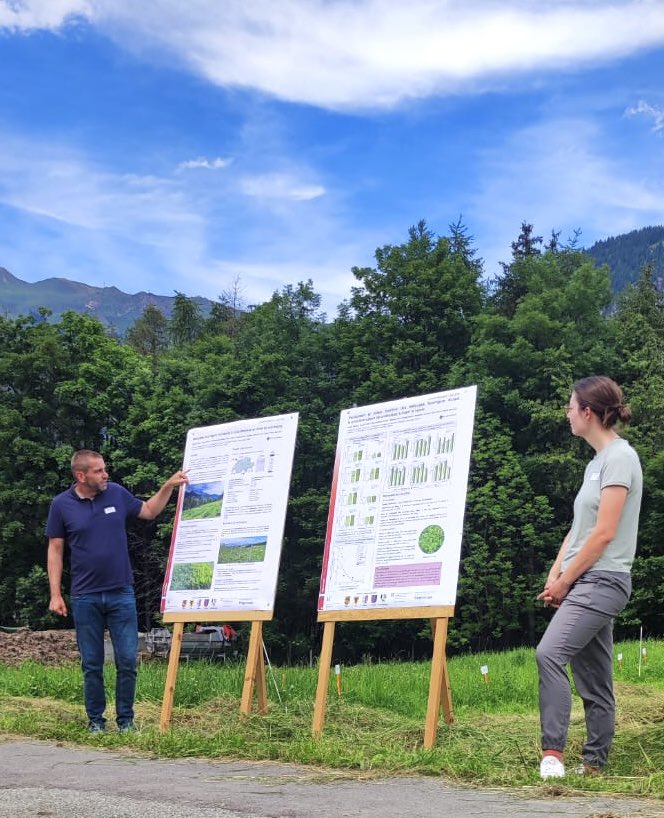 PierreMariotte's tweet photo. Presenting the #DryMountProject to farming advisors @agroscope @emilie_roinel #drought #mountain #grassland https://t.co/qoKksC9YQK