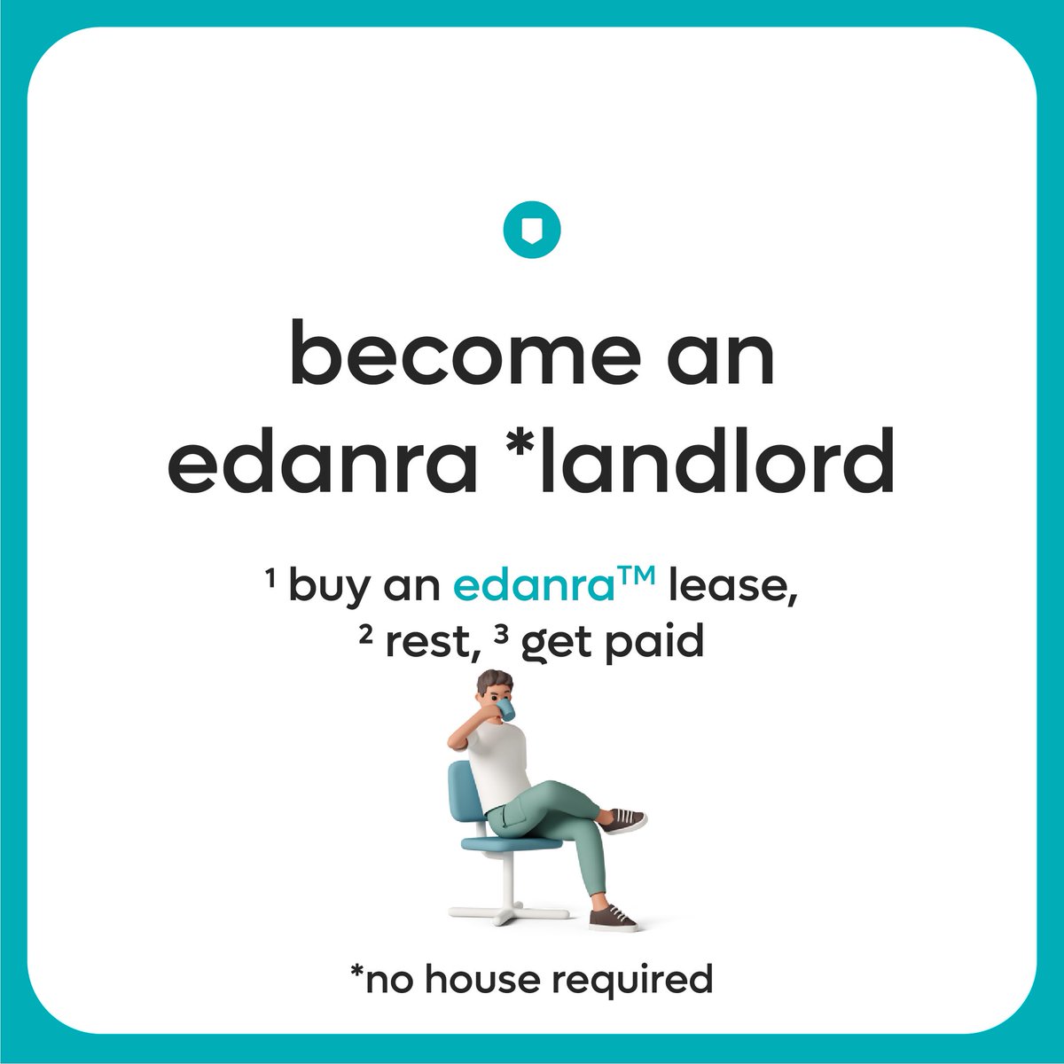 lifeatedanra's tweet photo. Here’s how you can become an edanra landlord through our Rental Equity Acquisition Program (REAP):

1. Buy an edanra lease.
2. We do the work.
3. You earn up to 25% on your lease after 1 lease cycle (12 months)

Got questions? Schedule a free call here:
https://t.co/8EpbOqO8pT https://t.co/Lifd79H9bJ
