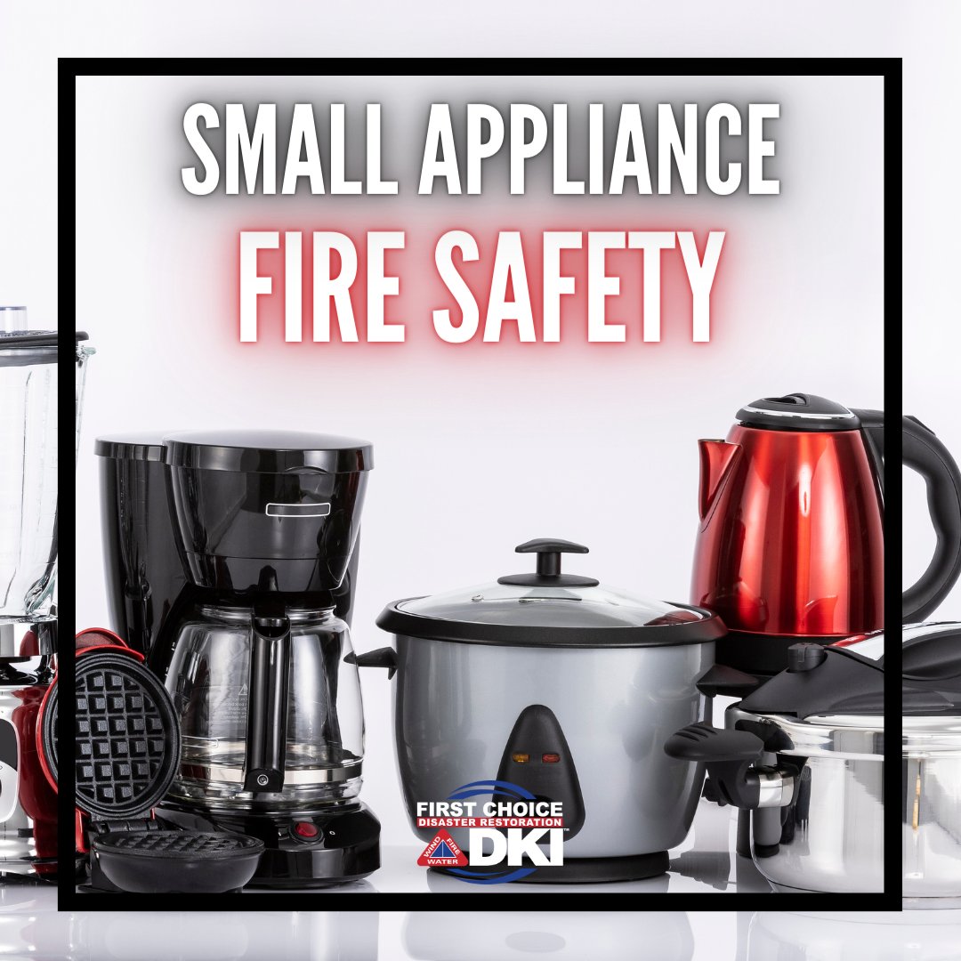 Believe it or not, small appliances are one of the biggest fire hazards in an office space.

🔥 Never leave small appliances running unattended 
🔥 Follow manufacturer instructions on the proper way to use any equipment or appliances 

Visit disasterrestoration.ca/restoration-se…