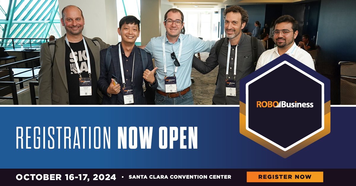 We are BACK! Registration is now OPEN for #RoboBiz2024 this October 16-17 and we want to see you join us in Santa Clara, CA ✈️🦾🌴 
Register today and score an early bird registration price AND exclusive RSVP-only networking opportunities⤵️
Don't miss out: bit.ly/3VBVvOa