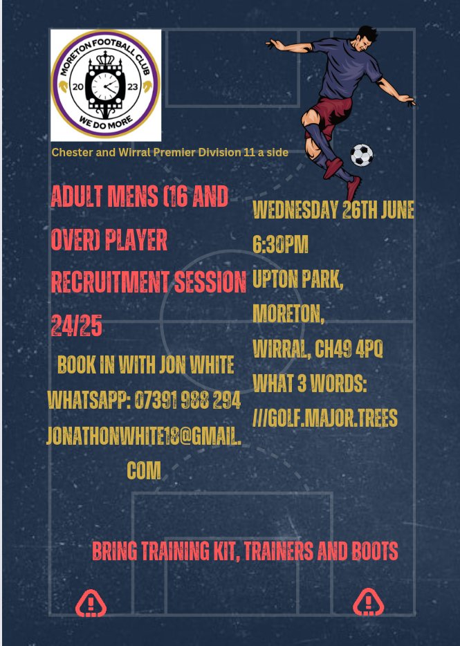 Please share widely. Much appreciated.
<a href="/CWFL_Press/">@CWFL-Press</a>
<a href="/WirralFa/">Wirral District FA</a> 
<a href="/WirralSchoolsFA/">Wirral Schools FA</a> 
<a href="/WCLNewsletter/">WCL News</a> 
<a href="/EvertonCollege/">Everton Football College</a> 
<a href="/SGerrardAcademy/">Steven Gerrard Academy</a> 
<a href="/MoretonFC23/">Moreton Football Club</a> 
<a href="/FowlerAcademy9/">Robbie Fowler Academy</a> 
<a href="/Cheshire_FA/">Cheshire Football Association</a> 
<a href="/bheadsunleague/">B'head Sunday League</a> 
<a href="/TheOldTheNew21/">The Old and The New</a>