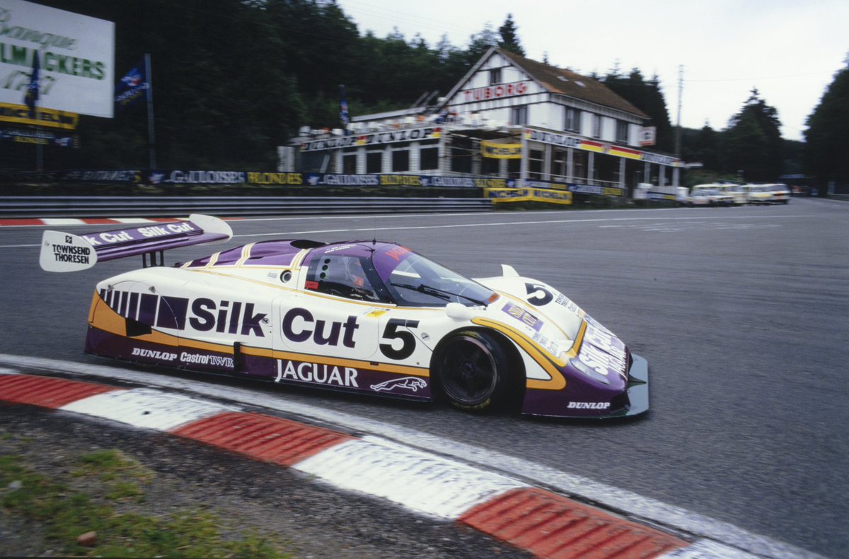 First time out in my Silk Cut Jaguar XJR-8 today, getting some laps in at the @scdsecretmeet . This Jaguar won endurance races around the world in the late 80s … and now it’s the latest addition to the collection. Love it!