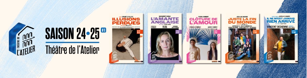 [actu] La saison 24/25 du Théâtre de l’Atelier bit.ly/atelier2425 Honoré de Balzac, Marguerite Duras, Pascal Rambert et Jean-Luc Lagarce à l’affiche du début de saison du <a href="/Th_Atelier/">Théâtre de L'Atelier</a> portés par Pauline Bayle, Jacques Osinski, Pascal Rambert et Johanny Bert.