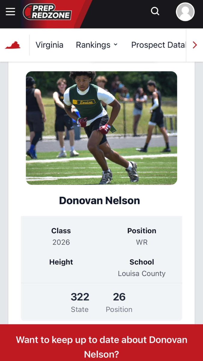 Donovan “donny” Nelson (@5starr_don) on Twitter photo #agtg honored to be ranked #26 in my position and #322 player in the state🙏🏽‼️
<a href="/CoachPrimeRob/">Christopher Robinson (Coach Rob)</a> <a href="/lionwingcoach/">Coach Will Patrick</a> <a href="/GoLions1934/">Cole Laing</a> <a href="/PrepRedzoneVA/">Prep Redzone Virginia</a> <a href="/carljfred/">Carl Frederick</a> #agtg honored to be ranked #26 in my position and #322 player in the state🙏🏽‼️
<a href="/CoachPrimeRob/">Christopher Robinson (Coach Rob)</a> <a href="/lionwingcoach/">Coach Will Patrick</a> <a href="/GoLions1934/">Cole Laing</a> <a href="/PrepRedzoneVA/">Prep Redzone Virginia</a> <a href="/carljfred/">Carl Frederick</a>