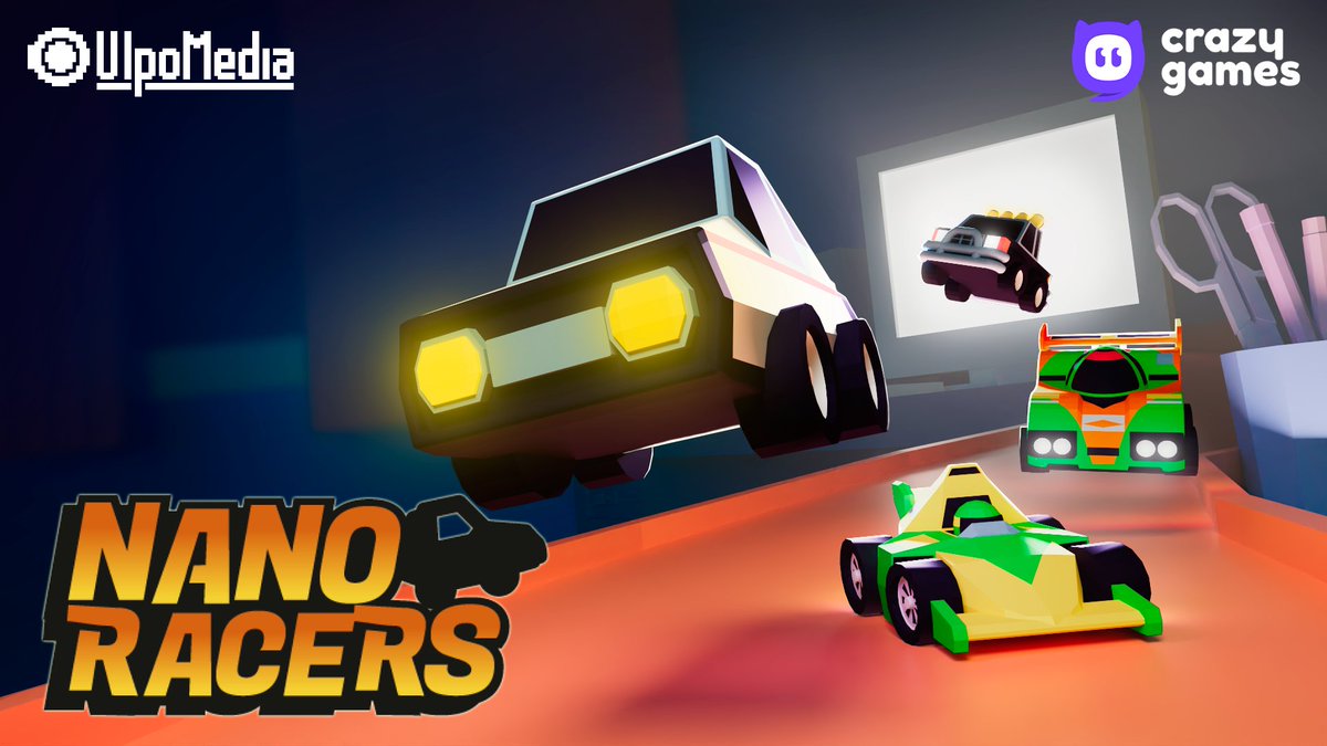 New Relase! 🚗🏎️🏁

Nano Racers is a fun arcade racing game for 1-2 players that features collectible toy cars driving through your own room! Earn and unbox new cars and customization by winning matches and leveling up!

Play for free at @CrazyGamesCom  bit.ly/NanoRacers