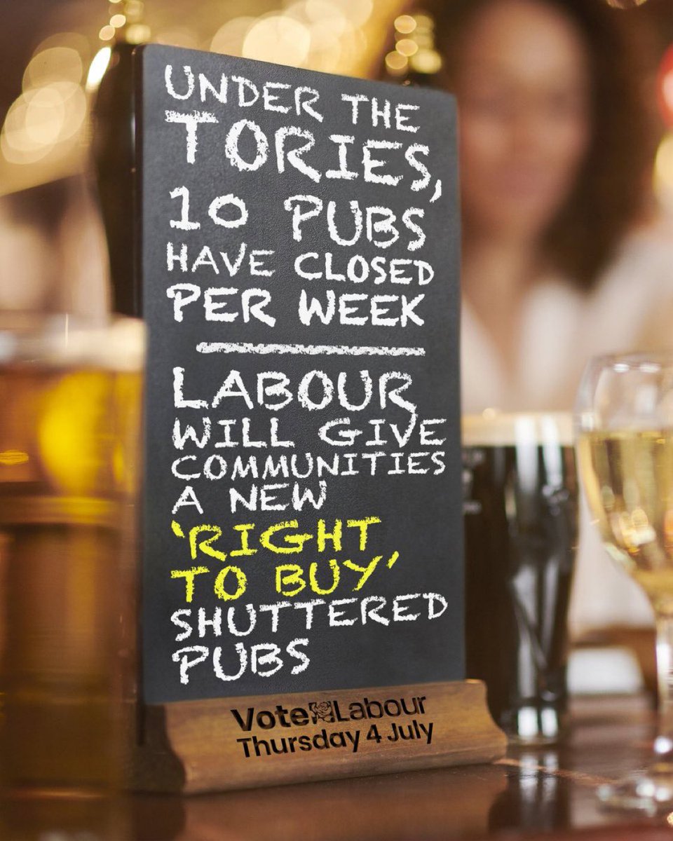 lisanandy's tweet image. The local is part of the social fabric that makes a community. Keeping them
open is good for the economy &amp;amp; keeping us connected.

That’s why Labour will give communities the right to buy their pub and stop the mass closure of our treasured local institutions.
