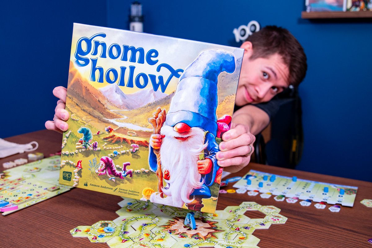 Gnome Hollow Playthrough: youtu.be/oVXo6zBZVYk

There's just something so delightful about the gnomes, mushrooms, tile placement, and set collection. Any predictions on who will be the better gnome? Ilya or Tylor? #boardgames