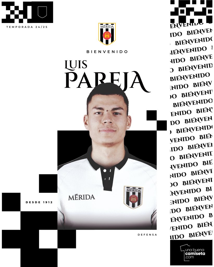 ✅ 𝐎𝐅𝐈𝐂𝐈𝐀𝐋 | 

⚪️⚫️ Luis Pareja, nuevo jugador romano 

👋🏽 ¡Bienvenido y a darlo todo! 

📲 admerida.es/luis-pareja-nu…