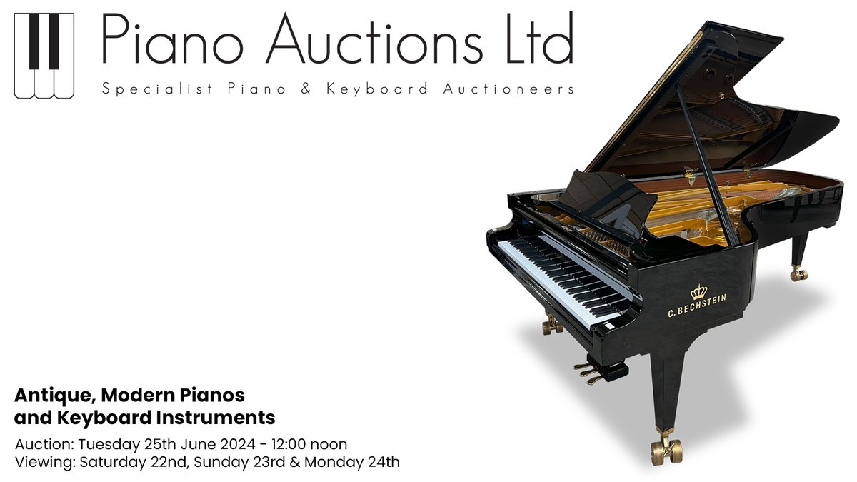 AD | Piano Auctions Ltd are delighted to announce their 25th June Auction. Over 120 pianos that are budget and skill friendly with estimates starting from £300. More info at

pianoauctions.co.uk/25th-june-2024…