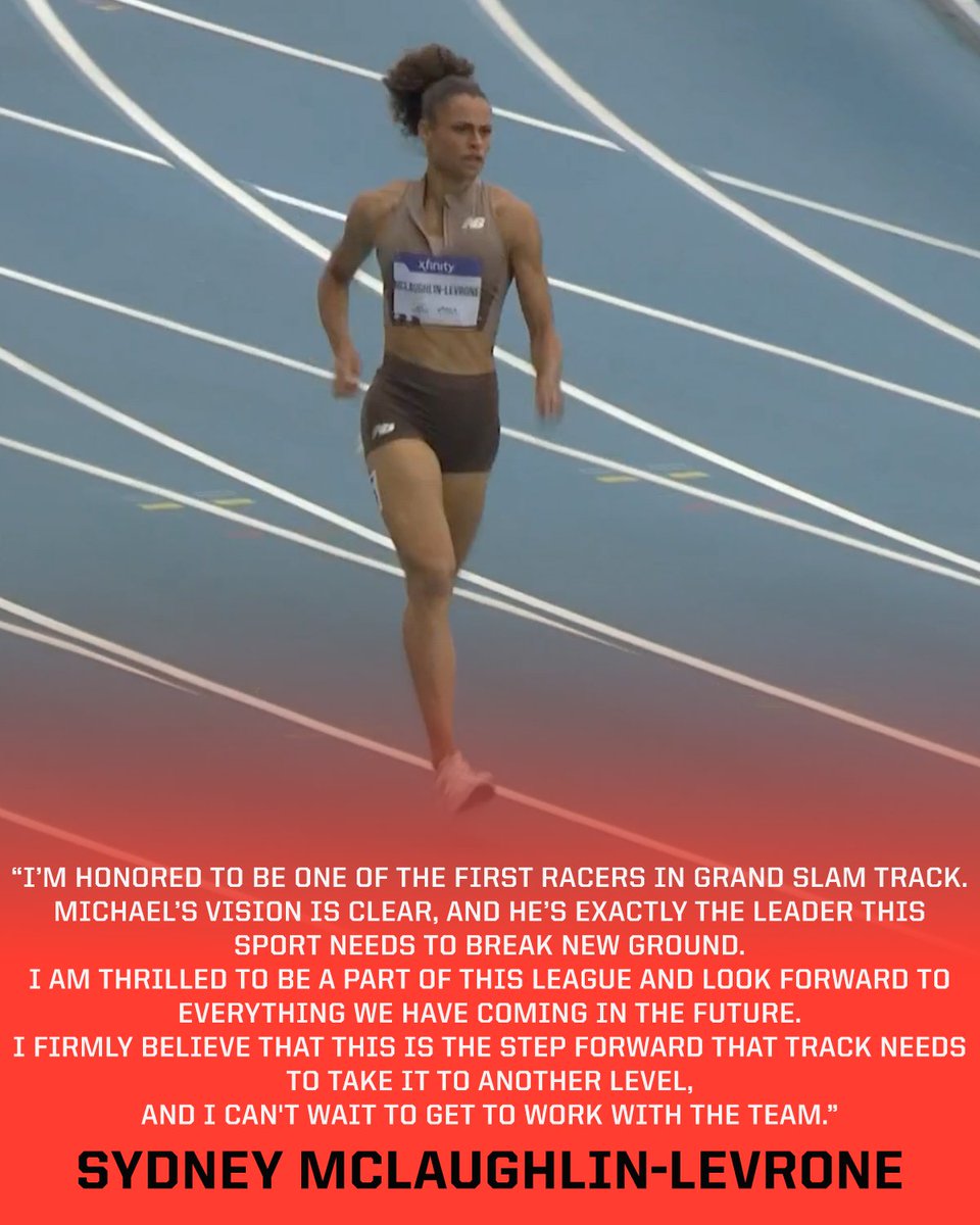 travismillerx13's tweet image. 🇺🇸Sydney McLaughlin-Levrone announced as the first athlete to sign with Grand Slam Track