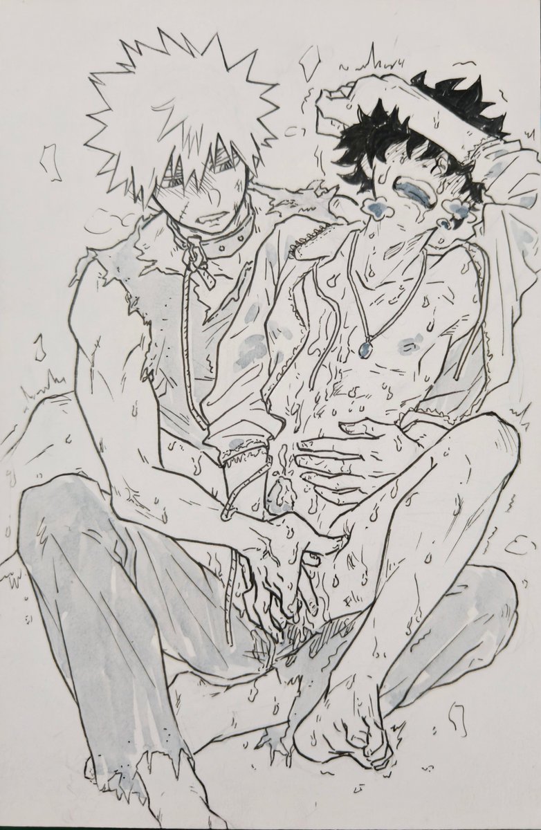 LRBZWJ's tweet photo. #勝デク

🔞💥奴隶×🥦主人
爆豪胜己：知道为什么我这么喜欢草你吗
爆豪胜己：只有你脱得最干净的时候才让我觉得扒掉了你身上高高在上的虚伪的皮
爆豪胜己：其实脱了衣服大家都一个样子啊？是不是废久？
爆豪胜己：甚至看起来很下流了

绿谷出久：唔嗯……想射…… https://t.co/IRH7dDV0Am