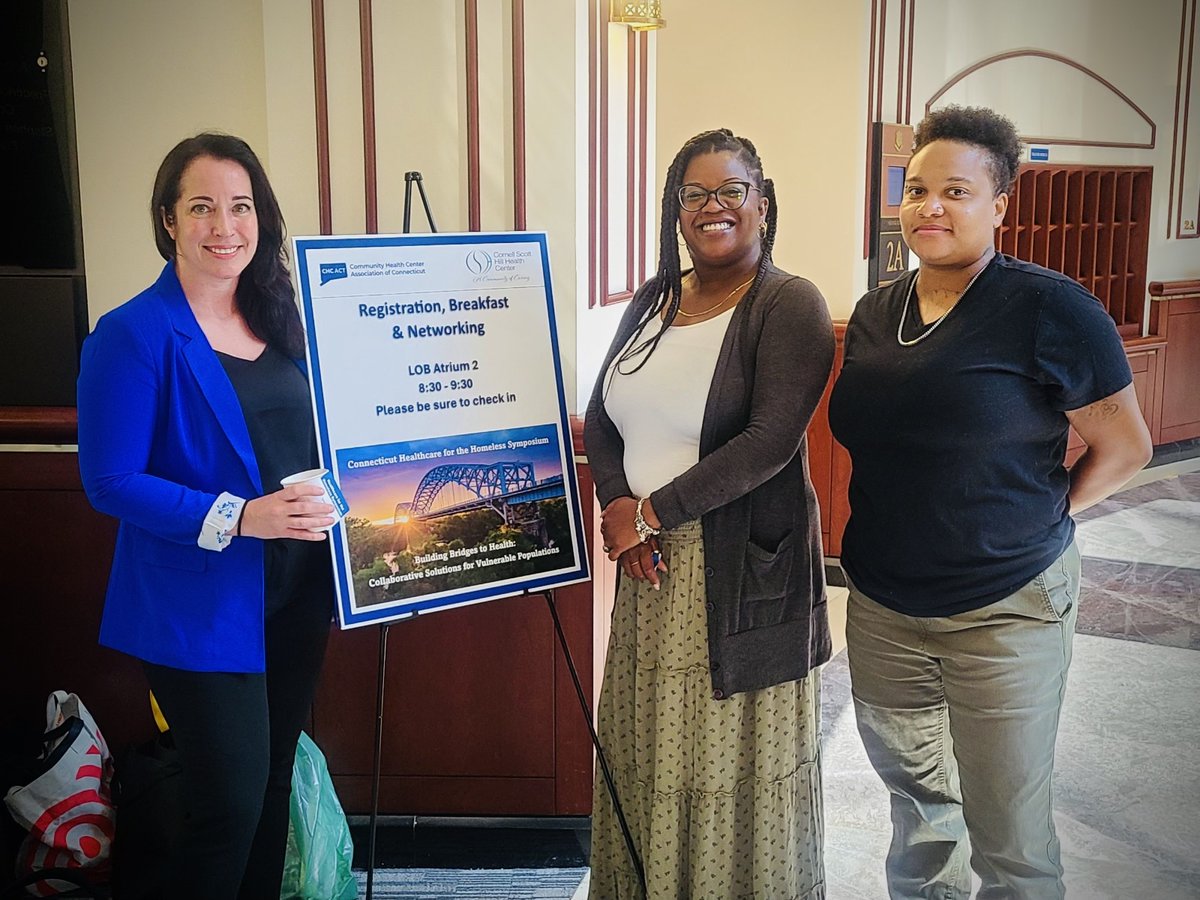 CTCoalitionEH's tweet photo. The CCEH team is at the 2024 CT Healthcare for the Homeless Symposium today! It is great to connect with partners dedicated to improving healthcare for the homeless community. @CHCACT @CSHHC #HealthcareForHomeless https://t.co/2KlFn2qViQ