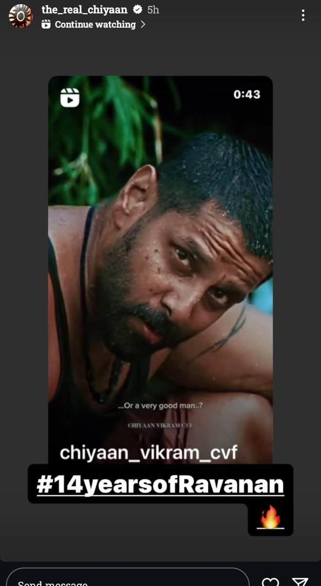 sidharth0800's tweet photo. Chiyaan Vikram is sharing fan edits of Raavanan on insta, so cute of him
#ChiyaanVikram #AishwaryaRaiBachchan #14YearsOfRaavanan https://t.co/nBWlpRniM7