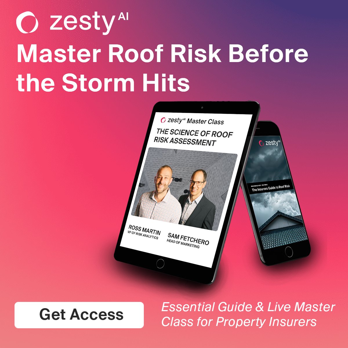 Today, we are launching two resources to help master #RoofRisk assessment and management - our #ZestyAI #MasterClass: The Science of Roof Risk Assessment and our Insurers Guide to Roof Risk.

Check them out today! bit.ly/3RvI9S0

#insurtech #insurance