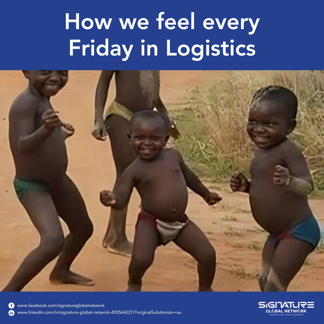 Signaturegln's tweet image. How we feel every Friday in Logistics:

#Logisticshumor #LogisticsLaughs #SupplyChainSmiles #FreightForwarderFunnies #EcommerceLaughs #ShippingHumor #LogisticsMemes #SupplyChainHumor #FunnyFreight #LogisticsLife #EcommerceComedy