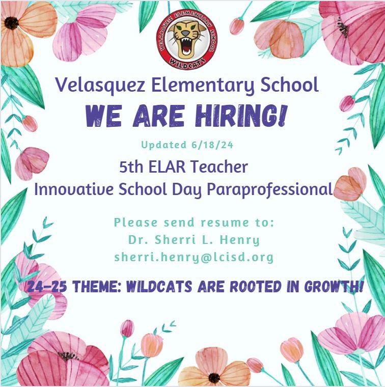 Velasquez Elementary (@velasquezlcisd) on Twitter photo 