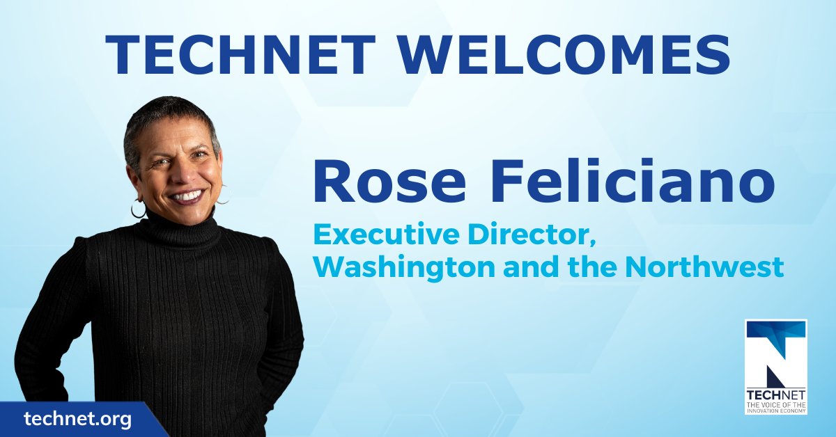 TechNetCentral's tweet image. TechNet is thrilled to welcome Rose Feliciano (@ironrose206) as Executive Director for Washington and the Northwest. Rose brings years of experience leading state tech policy in the region and will drive our advocacy in WA, AK, ID, MT, ND, OR, & SD. bit.ly/4eqmrc9