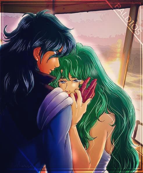 house_niky's tweet photo. Quella carezza della sera - #Marin and #Aphrodia by Uchu Senshi Baldios, old mecha anime. 

#mecha #oldanime #hateandlove  #uchusenshibaldios #digitalpainting #beautifulcouple #spacewarriorbaldios #宇宙戦士バルディオス #マリン·レイガン https://t.co/gG4hiRhujS