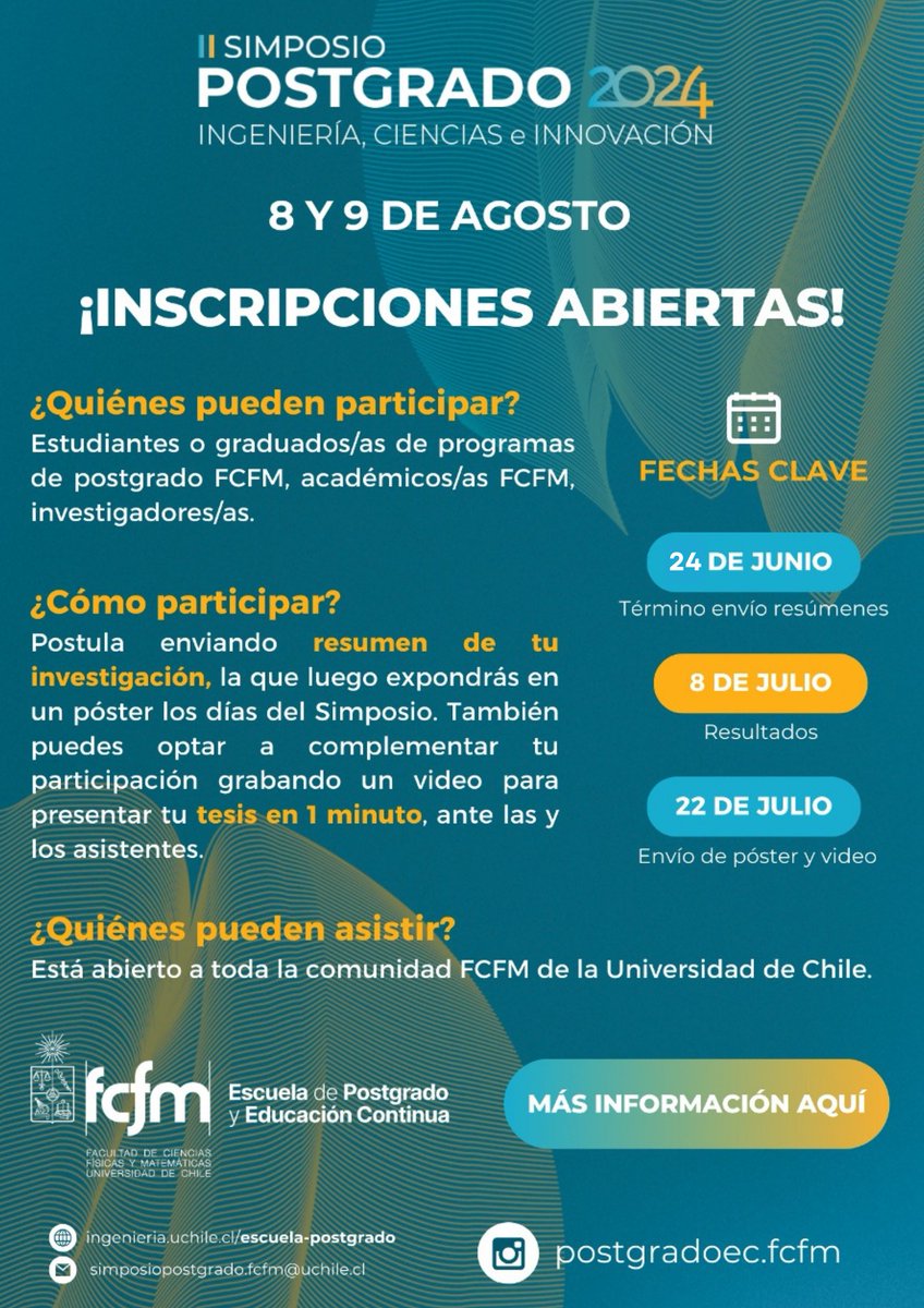 Plazo extendido para envío de resúmenes hasta el 24 de Junio! Qué esperas?