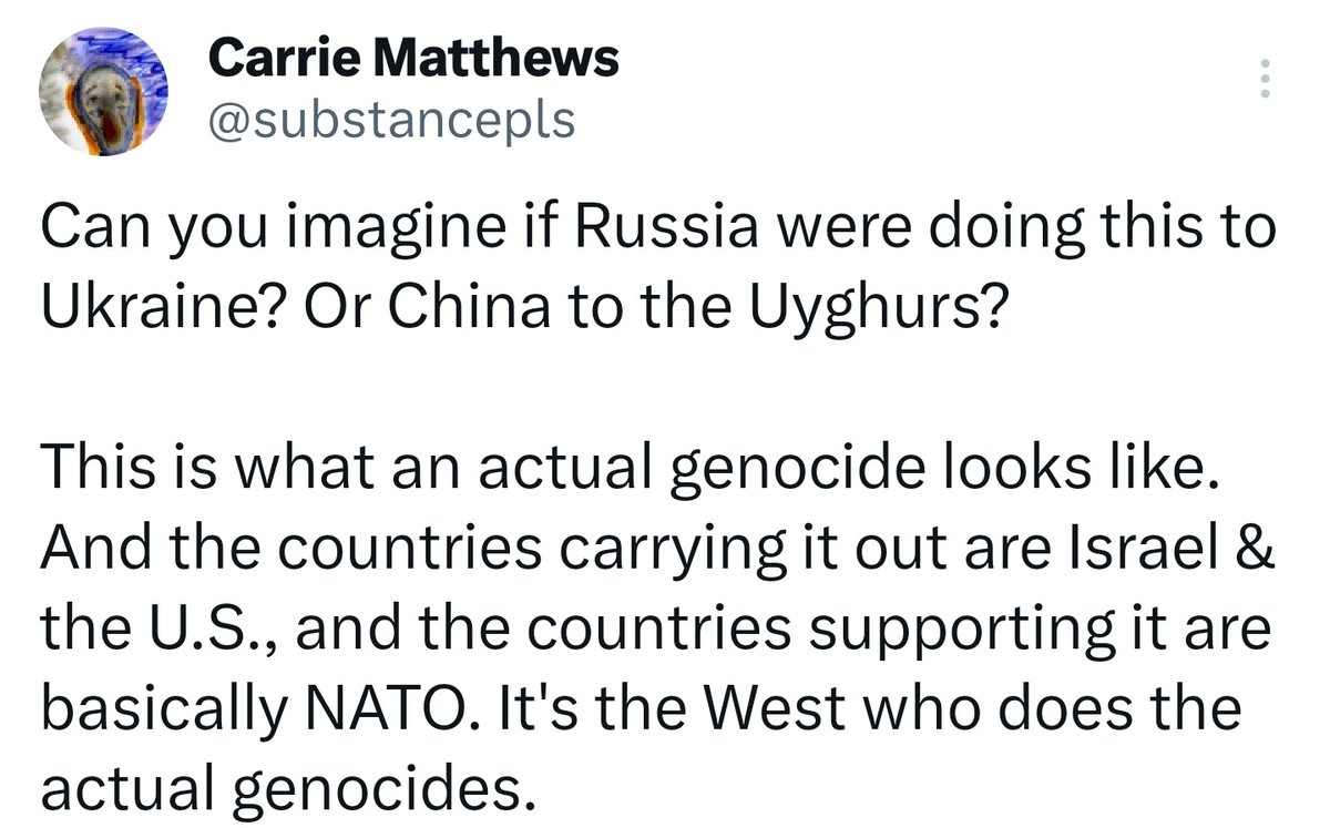 WstLondonGarden's tweet image. I noticed you constantly down play things like forced sterilisation, #ForcedOrganHarvesting and state run slavery in China.  

I will happily engage with your topic on Russia's invasion or Gaza but first I must hear your thoughts on those things committed by the chinese state.