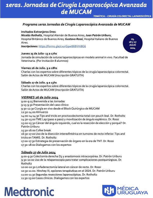 MVM (@mviolam) on Twitter photo <a href="/nlavellaneda/">Nicolas Avellaneda</a> <a href="/jcpatron/">Juan C Patrón Uriburu</a> <a href="/GustavoRossiMD/">Gustavo Rossi MD PhD</a> <a href="/NicoRotholtz/">Nicolas Rotholtz</a> <a href="/latamccr/">Cx Colorrectal Colaborativa LATAM</a> <a href="/marlau90/">Marcelo Laurini</a> <a href="/jzeba21/">Justino Zeballos</a> <a href="/MedicaUruguaya/">Medica Uruguaya</a> Se vienen las 1ras Jornadas de Cirugía Laparoscópica Avanzada de MUCAM el mes que viene <a href="/nlavellaneda/">Nicolas Avellaneda</a> <a href="/jcpatron/">Juan C Patrón Uriburu</a> <a href="/GustavoRossiMD/">Gustavo Rossi MD PhD</a> <a href="/NicoRotholtz/">Nicolas Rotholtz</a> <a href="/latamccr/">Cx Colorrectal Colaborativa LATAM</a> <a href="/marlau90/">Marcelo Laurini</a> <a href="/jzeba21/">Justino Zeballos</a> <a href="/MedicaUruguaya/">Medica Uruguaya</a> Se vienen las 1ras Jornadas de Cirugía Laparoscópica Avanzada de MUCAM el mes que viene