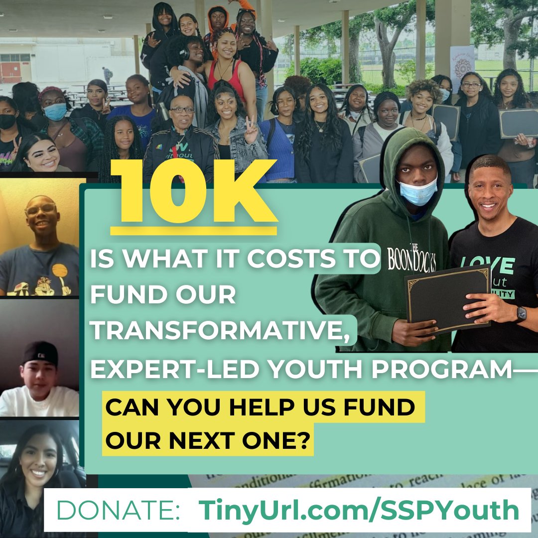 Within the past 10 years, we’ve had the opportunity to work in schools and juvenile hall facilities, making an impact that we're proud to continue.

Support our youth programs by contributing what you can — HELP US GET to $10k!

❗Donate: TinyUrl.com/SSPYouth