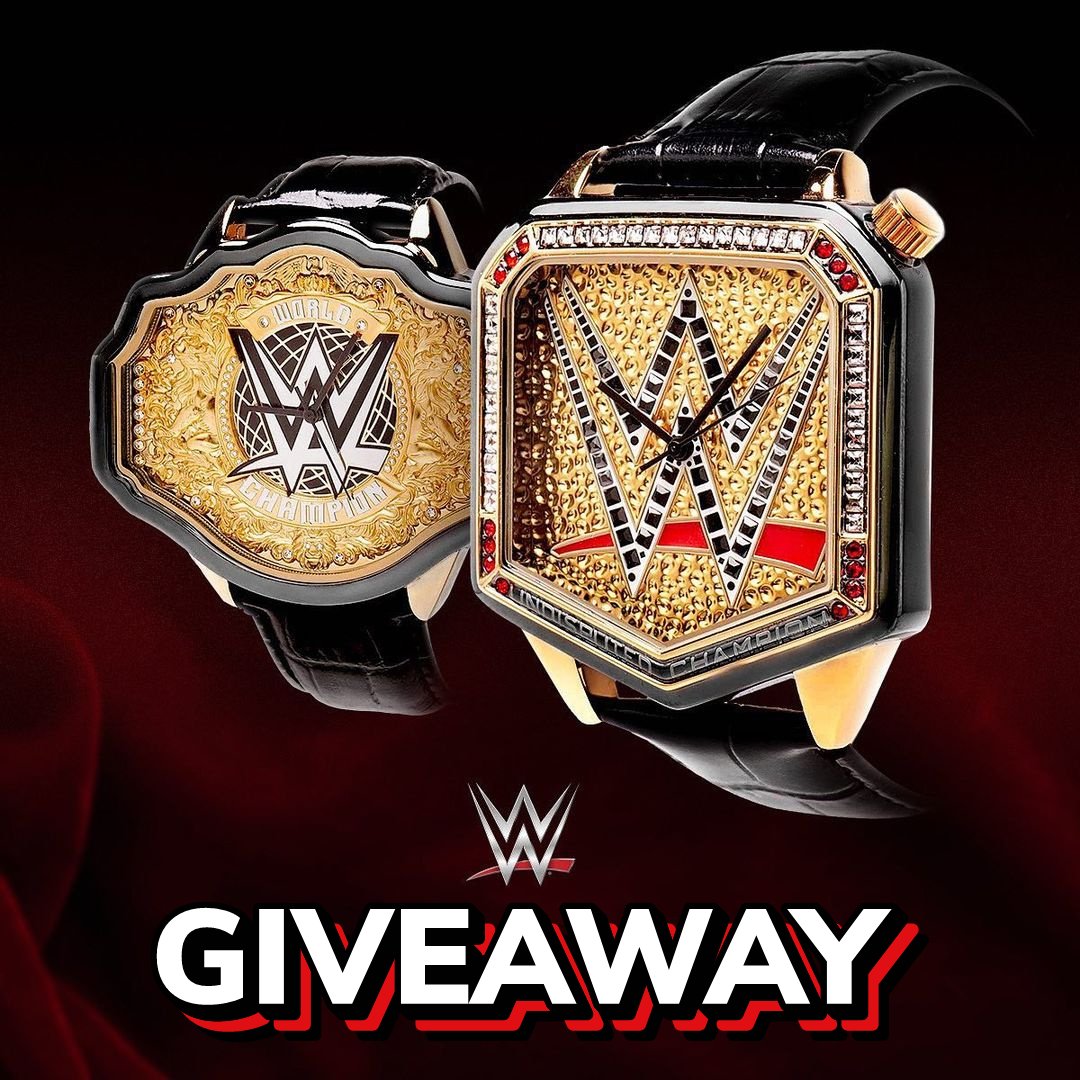 WrestleIsh's tweet photo. 🚨 #WWE Championship Watch Giveaway 🚨

Win a WWE Championship Watch or any other product of the same value from WWEShop! Enter now in 3 easy steps:

✔️ Follow
✔️ Repost
✔️ Tag a friend

The winner will be announced during the Money in the Bank PLE! #MITB https://t.co/ikdgW5AL5l