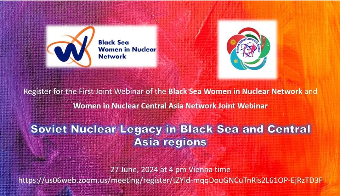 bsw_in_nuclear's tweet photo. 27 June, 2024 at 4 pm Vienna time

Register to participate in the first joint Black Sea Women in Nuclear Network #BSWN and Women in Nuclear Central Asia Network #WINCA webinar to discuss the Soviet Nuclear Legacy in the Black Sea and Central Asian regions.
https://t.co/OXPRnaoOwH https://t.co/0AbAplnJsC