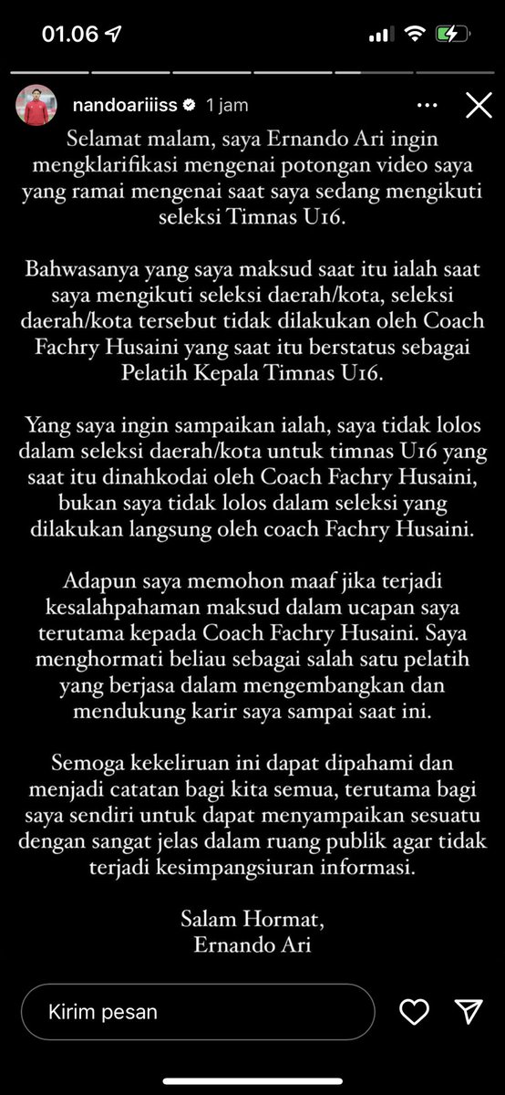 Riweh_Banget's tweet photo. 🚨 Klarifikasi Ernando 🤔

mengenai podcast yang nyeritain waktu Seleksi Timnas U-16 ada " Pemain Titipan " yang waktu itu coach Fakhri Husaini menjadi Pelatih Kepala Timnas U-16

nando klarifikasi kalau bukan Coach Fakhri langsunh yang seleksi waktu itu🫢

#TimnasDay https://t.co/eQIR0eTvpT