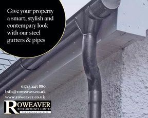 Roweaverdevelop's tweet image. Discovering an unexpected leak? Don't fret! 🌧️ Let our skilled team take charge and not only fix it but upgrade your property with sleek, stylish gutters tailored to meet its every need! 💦 For more information, visit: buff.ly/35yPS9g #Guttering #Shrewsbury #Shropshire 🏡