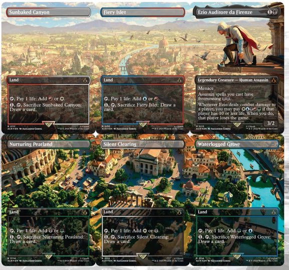 Easily some of the best borderless treatments <a href="/wizards_magic/">Magic: The Gathering</a> #MTGxAC