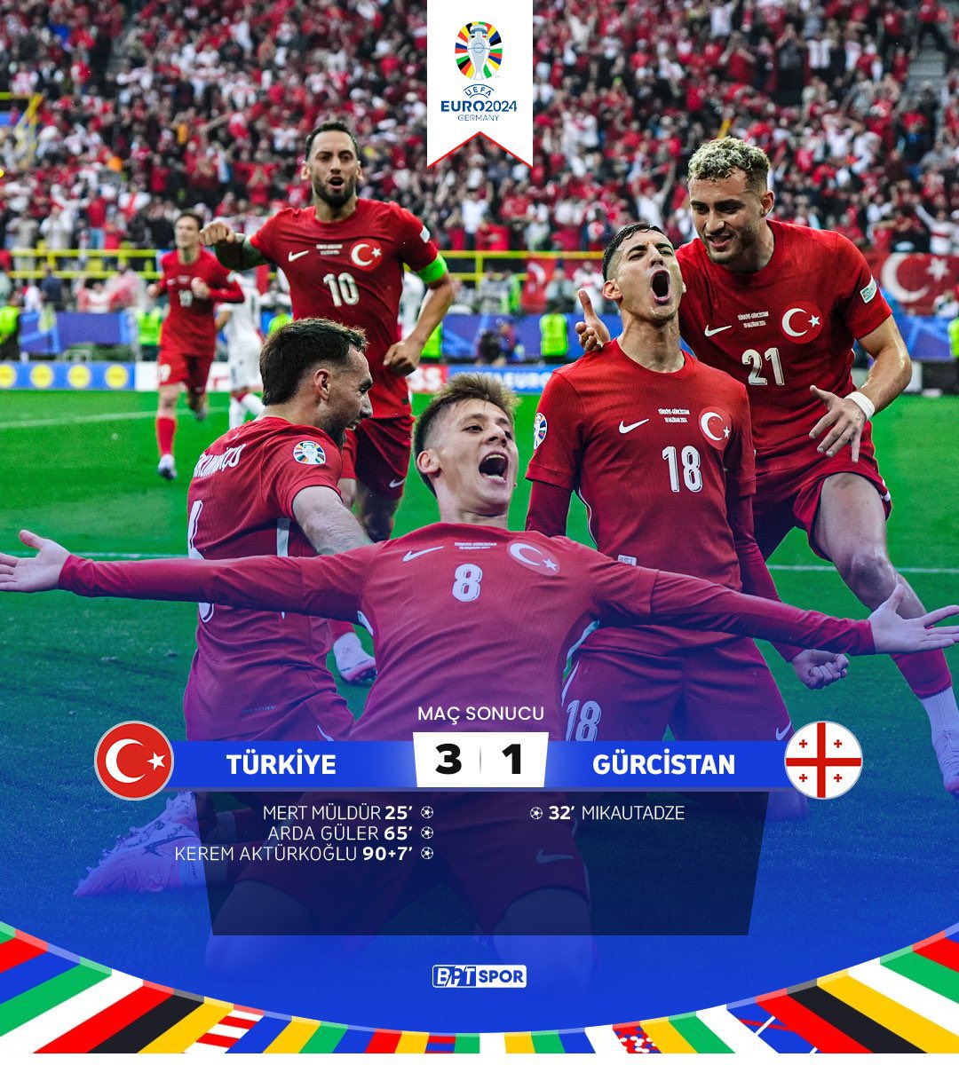 Tebrikler #BizimÇocuklar 🇹🇷

İlk maç, ilk zafer. 🏆

#EURo2024