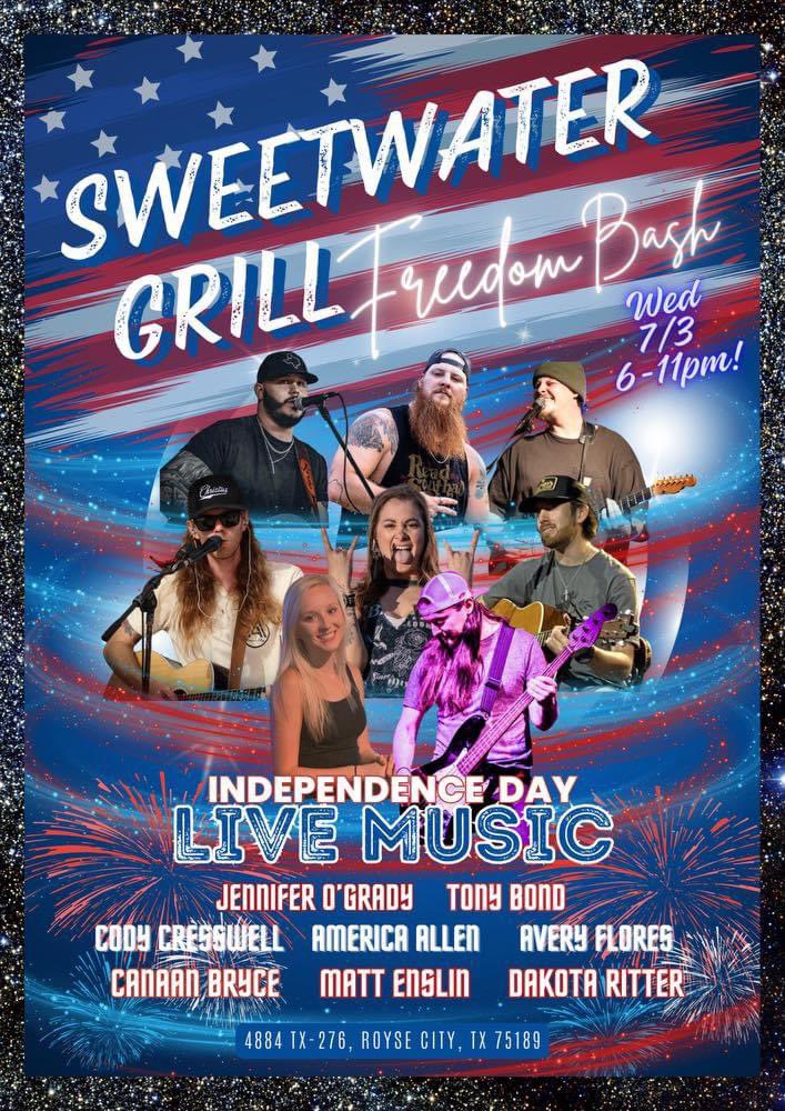 check out this July 4th PRE PARTY🤘🏼

join us on Wednesday July 3rd starting at 6pm for this incredible event we’re having! check out that lineup🔥🔥