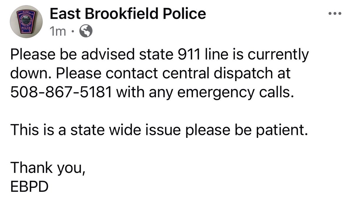 East Brookfield Police Department tweet media