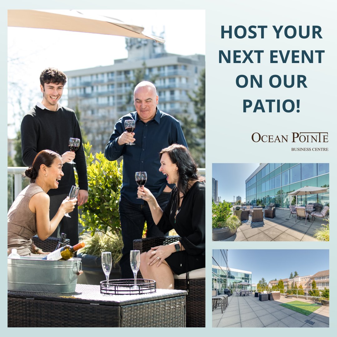 OceanPointeBC's tweet photo. Have some fun with your summer events this year on our beautiful outdoor patio!
Weβd love to host your next staff party or networking event β and take the stress of finding a venue off your hands!
Reach out to book today:
π https://t.co/u1I961Z4UO
#outdoorpatio #summerfun https://t.co/H5U6wv2gjP