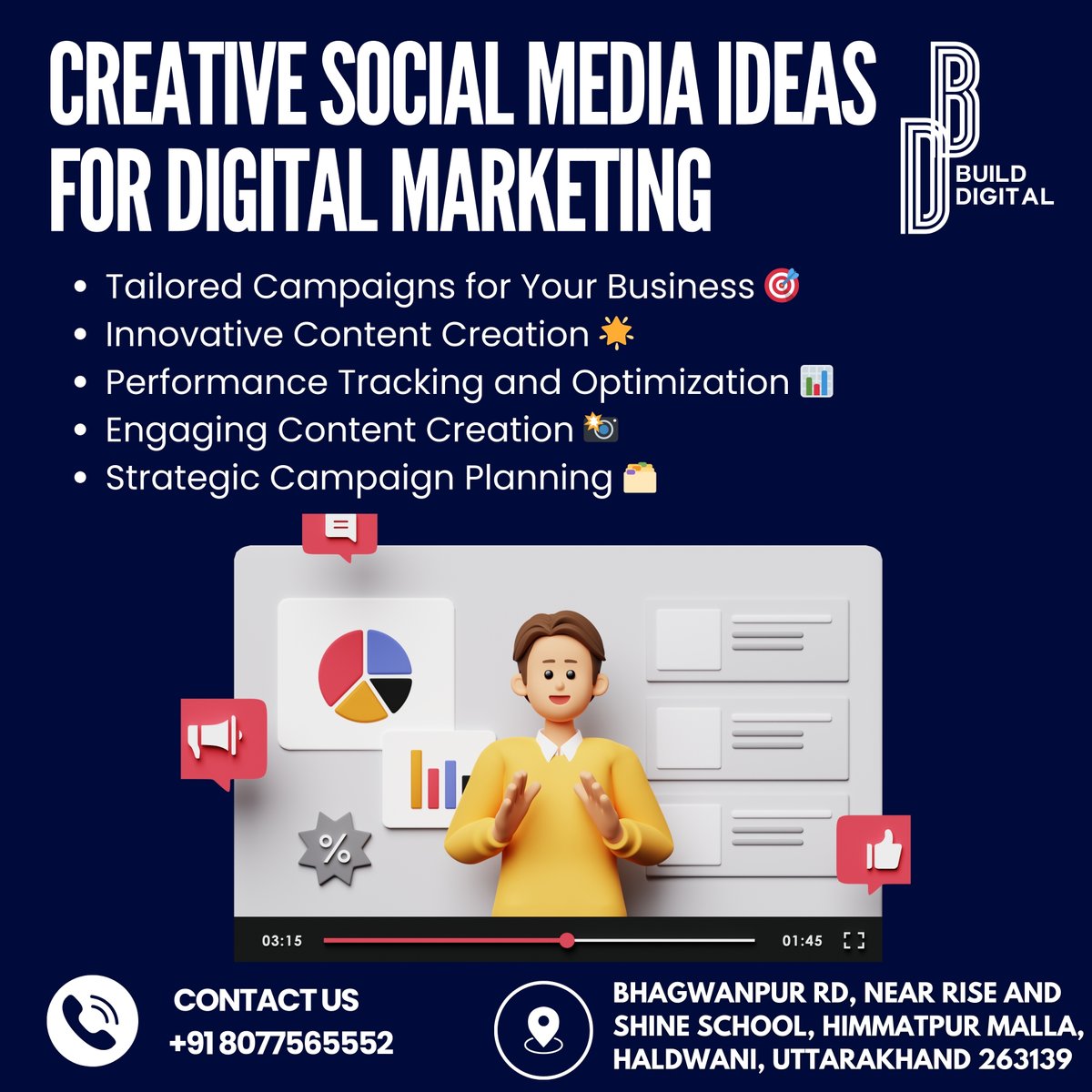 BuildDigitaly's tweet image. Elevate Your Business with Creative Digital Marketing!
🚀 Build Digital – Your Partner in Success

🌐 Transform your digital presence with our expert services!

📞 Contact us: 080775 65552

#DigitalMarketing #InnovativeContent #StrategicPlanning #BusinessGrowth #Haldwani