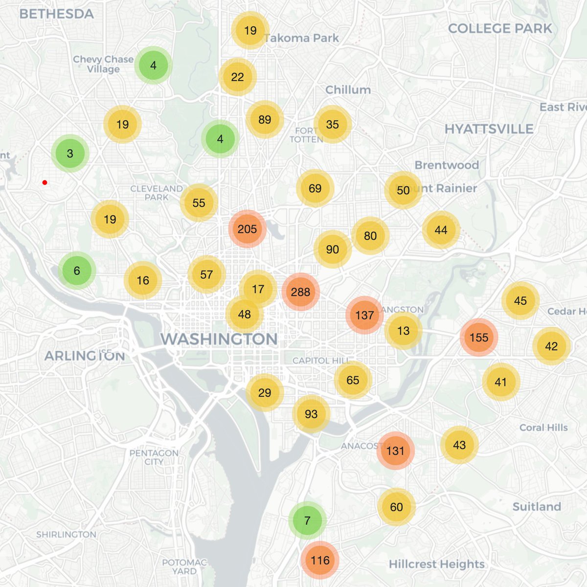 More cars have been stolen (2,217) as of June 17, 2024 than in total in 2019 (2,186). 

5,800 cars have been stolen in DC in the last 365 days. That about a car every 90 minutes.

crimedatadc.com/todate/mvt