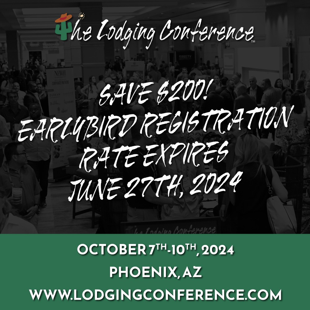 The Lodging Conference Earlybird Rate Expires June 27th. We expect a record number of Hotel Owners/Operators this year. Save $200. 

Register Now: lodgingconference.com/register.php?i…