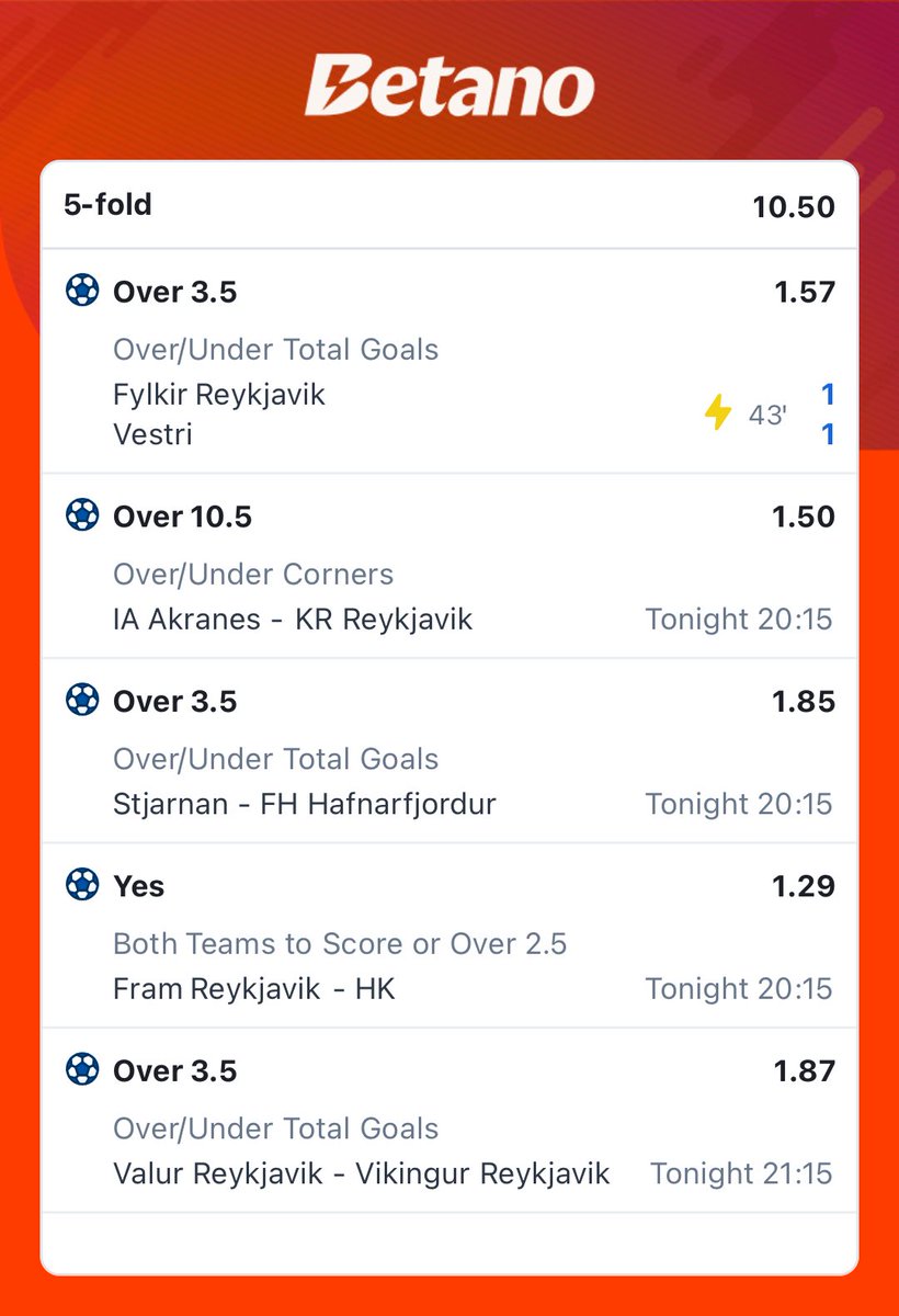 boom this 5odds for tonight 

Betano G8CFCBLK - 5 odds
Betano 389NERSR - 10odds

Stake what you can spare @basketballpunter