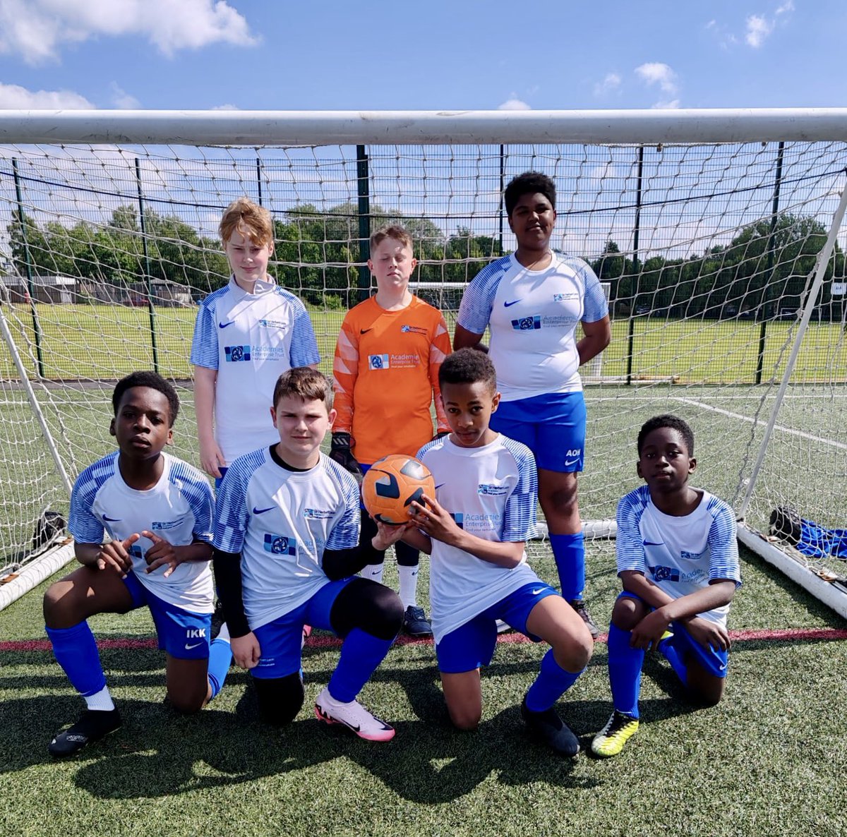 Our Year 8 boys A + B teams at this afternoons MK Schools district 6-a-side football tournament. Well done to all who represented the school. #SHLASport 👏🏼
