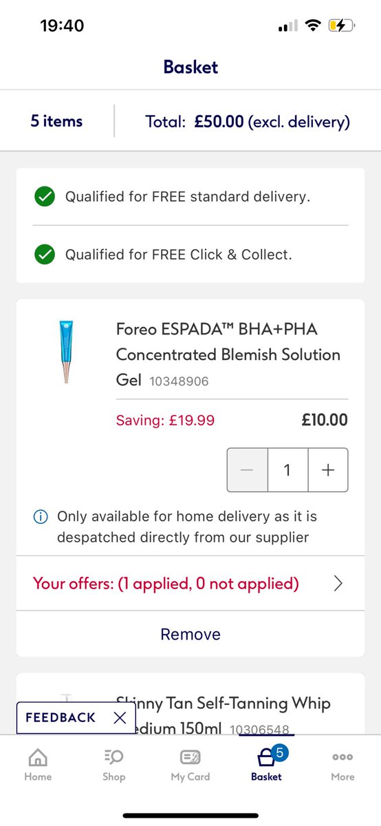 Isobel_Webb's tweet photo. Hey @BootsHelp can you explain why everything on your basket and checkout page says free delivery, yet you still add an unchangeable £3.95 delivery fee? Can I get this refunded please? https://t.co/ffiTpIt28Y