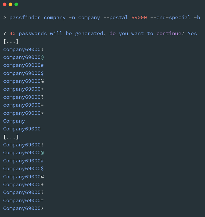 GoToolSharing's tweet photo. 🏷️ The new --postal flag in #passfinder lets you add a postal code to the end of a company's name for more customized password generation. 🔐✨

3/5 https://t.co/sefHFRi30o