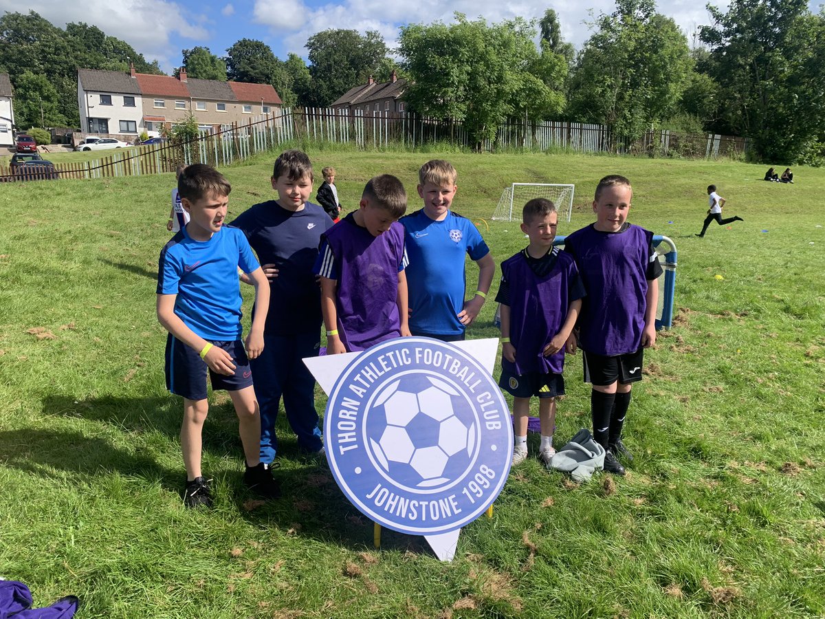 Thanks to <a href="/ThornAthleticFC/">Thorn Athletic Football | Academy</a> for running a great wee football session at our Summer Fayre tonight. #active #positive #fun