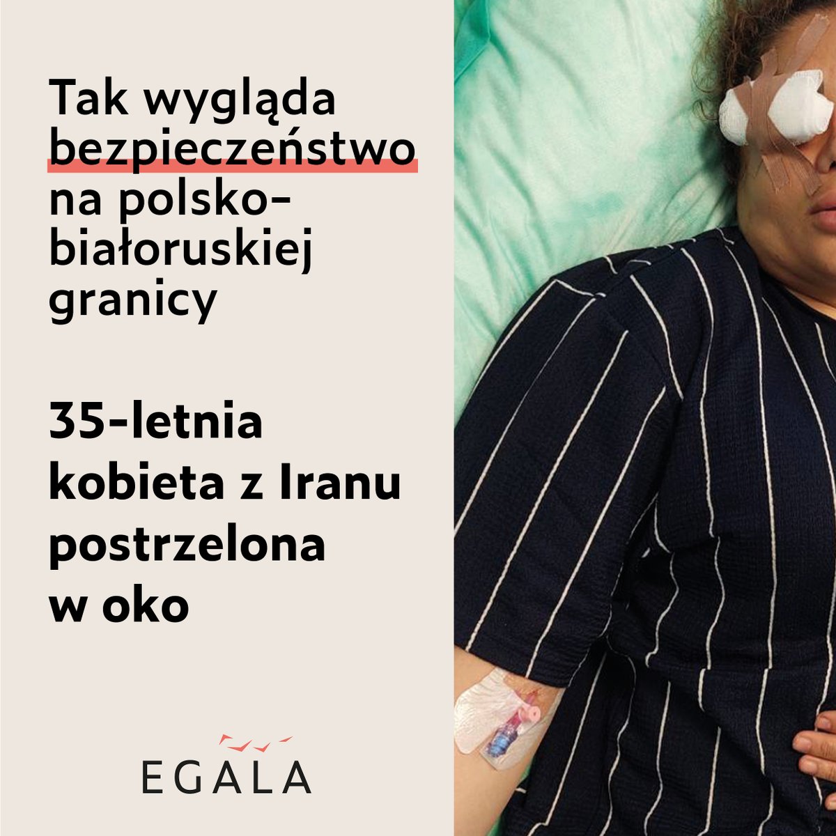 35-letnia kobieta z Iranu została postrzelona w oko na polsko-białoruskiej granicy! W chwili zdarzenia  znajdowała się tuż przy płocie, po jego wschodniej stronie. Wg kobiety strzał oddała jedna z dwóch umundurowanych osób po polskiej stronie płotu.
Więcej tiny.pl/djp74