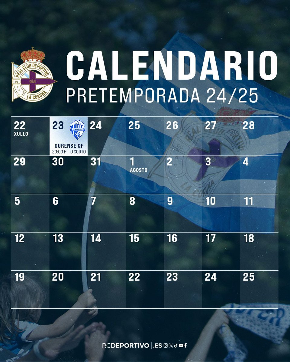 👀🗓️ Xa temos a primeira data da pretemporada.