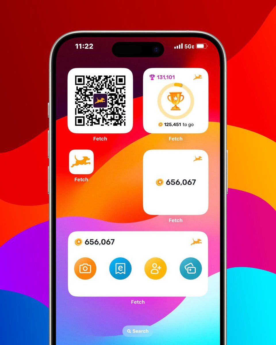 FetchRewards's tweet image. CAPTION THIS⬇️ 
PS- These Fetch widgets are available for iOS and Android to help you live your best Fetch life🧡 
We&apos;d love see your Fetch widgets😍 Share a screenshot on your Instagram story using #FetchHappy!